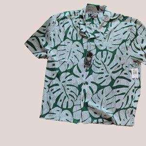 MEN'S BIG & TALL GREEN JUNGLE PRINT BY GOOD VIBES SIZE 5X NWT